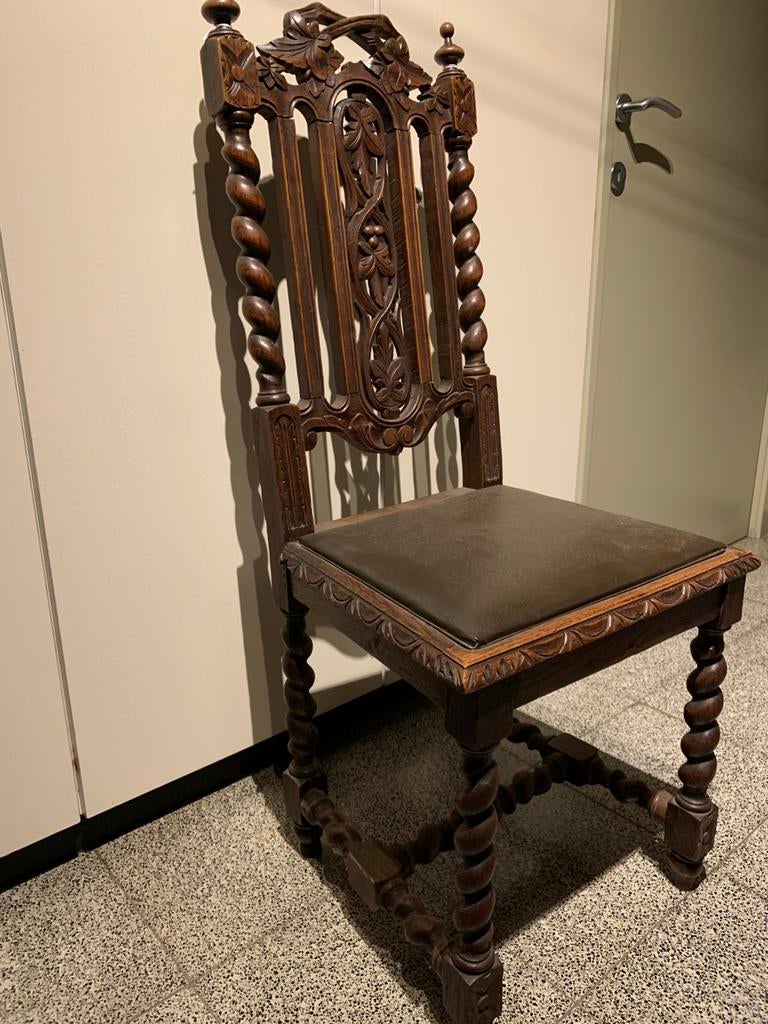 4 oude eiken stoelen, Ophalen