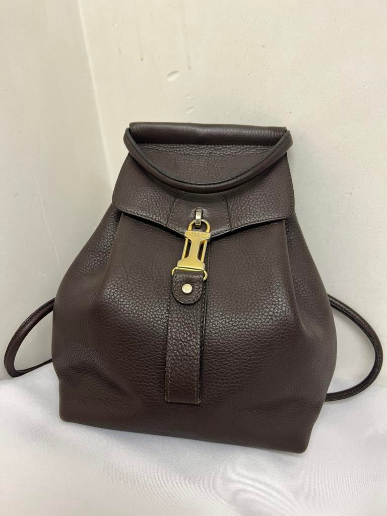 Donkerbruine lederen handtas merk Neuville, Handtassen en Accessoires, Ophalen of Verzenden, Zo goed als nieuw