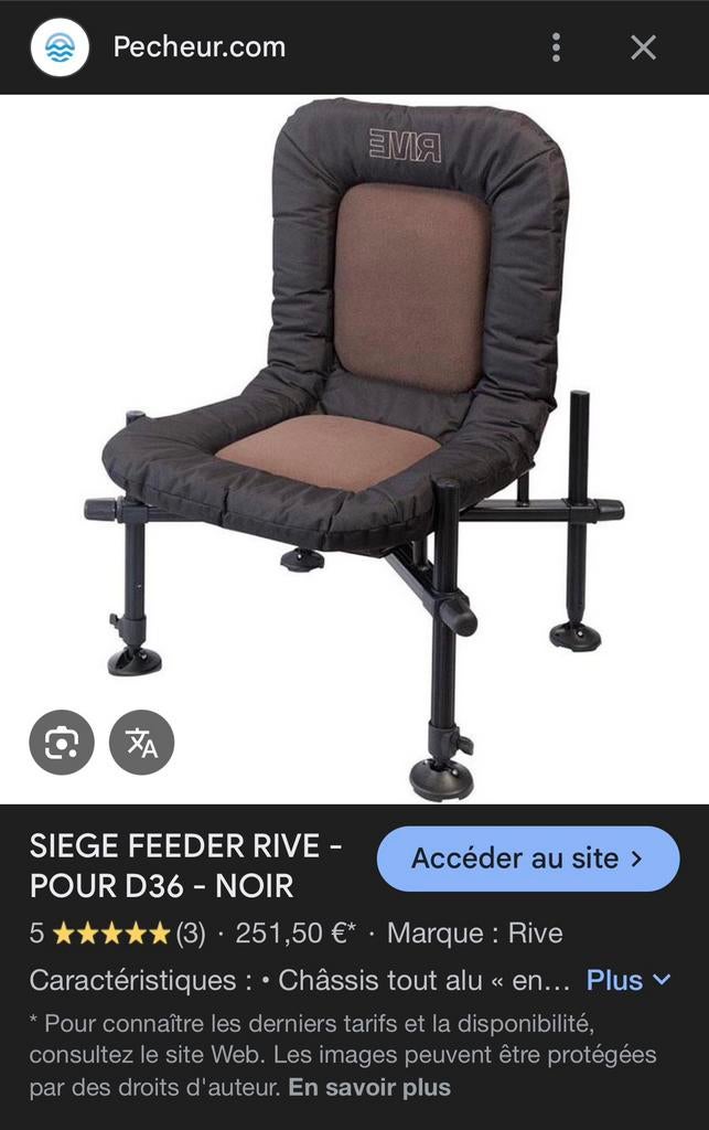 Siege feeder rive D36 comme neuf, Enlèvement, Comme neuf