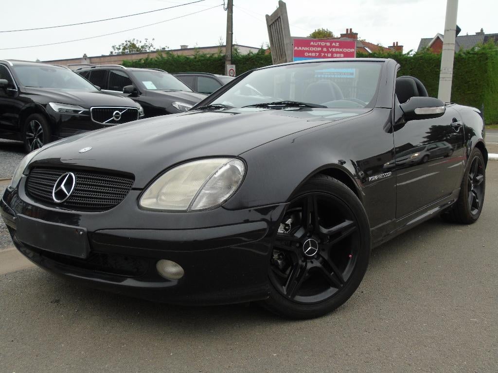 Mercedes SLK 200 Kompressor Cabrio *2002 *AIRCO*AUTOMAAT, Auto's, 1998 cc, Beige, 4 cilinders, Zwart