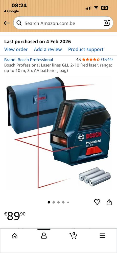 Laser Bosch Professionnel GLL2-10, Bricolage & Construction, Enlèvement ou Envoi, Neuf