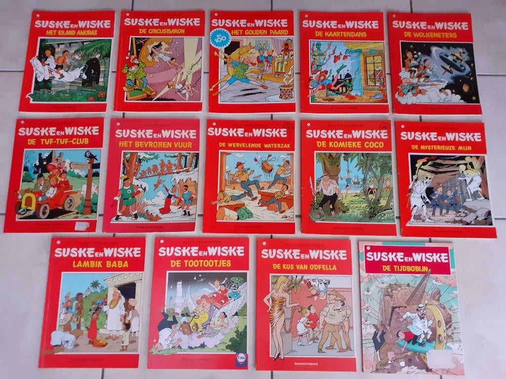 Partij van 15 Suske en Wiske strips, Boeken, Stripverhalen, Meerdere stripboeken, Ophalen of Verzenden, Zo goed als nieuw, Willy Vandersteen