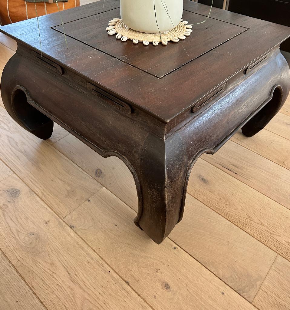 Indonesische tafel, Huis en Inrichting, Ophalen, 50 tot 100 cm, Indonésienne, Vierkant