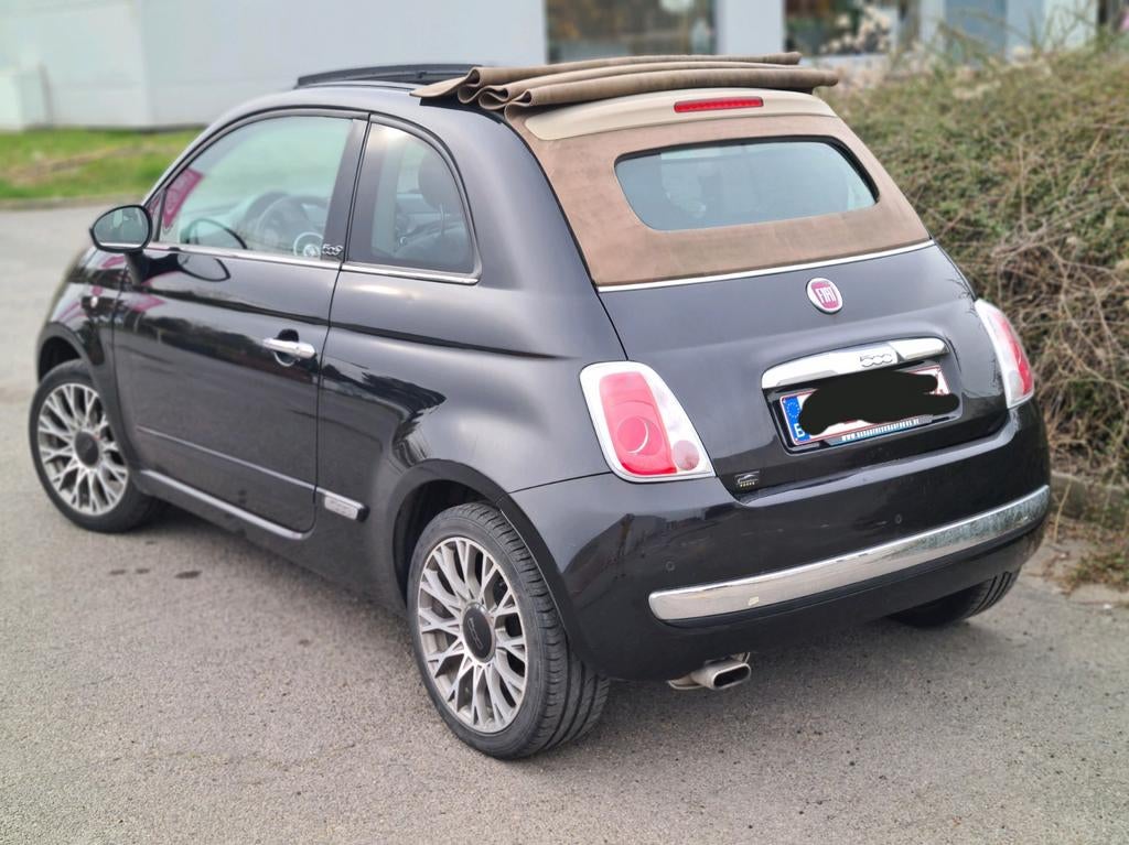 Fiat 500 Cabrio 12ess an2014 cuir rouge 170mkm 4700€, Cuir, Euro 5, Achat, Cabriolet