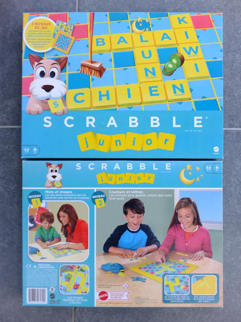 Scrabble Junior, jeu de lettres pour enfants dès 6 ans, Hobby en Vrije tijd, Gezelschapsspellen | Bordspellen, Zo goed als nieuw