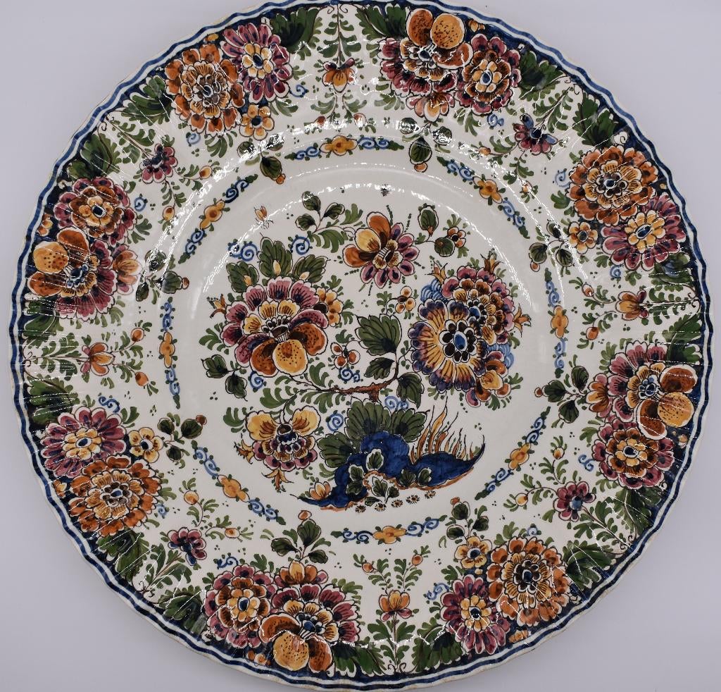 Assiette Mural Delft en porcelaine de 50cm, Enlèvement