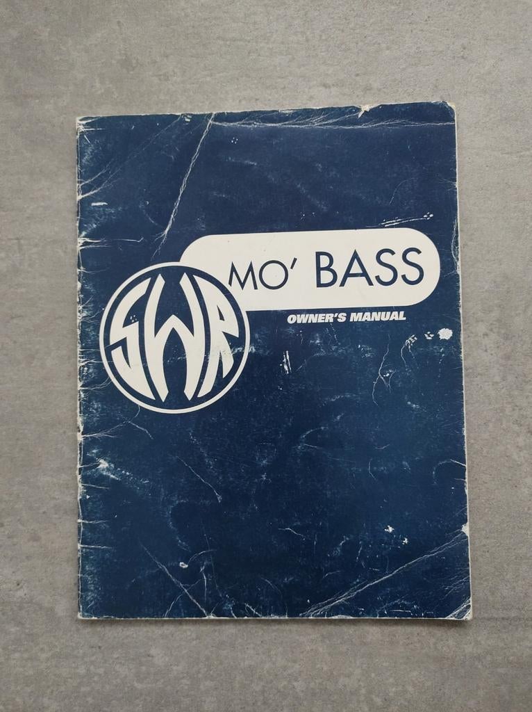Owner's Manual SWR Mo'Bass amp, Ophalen