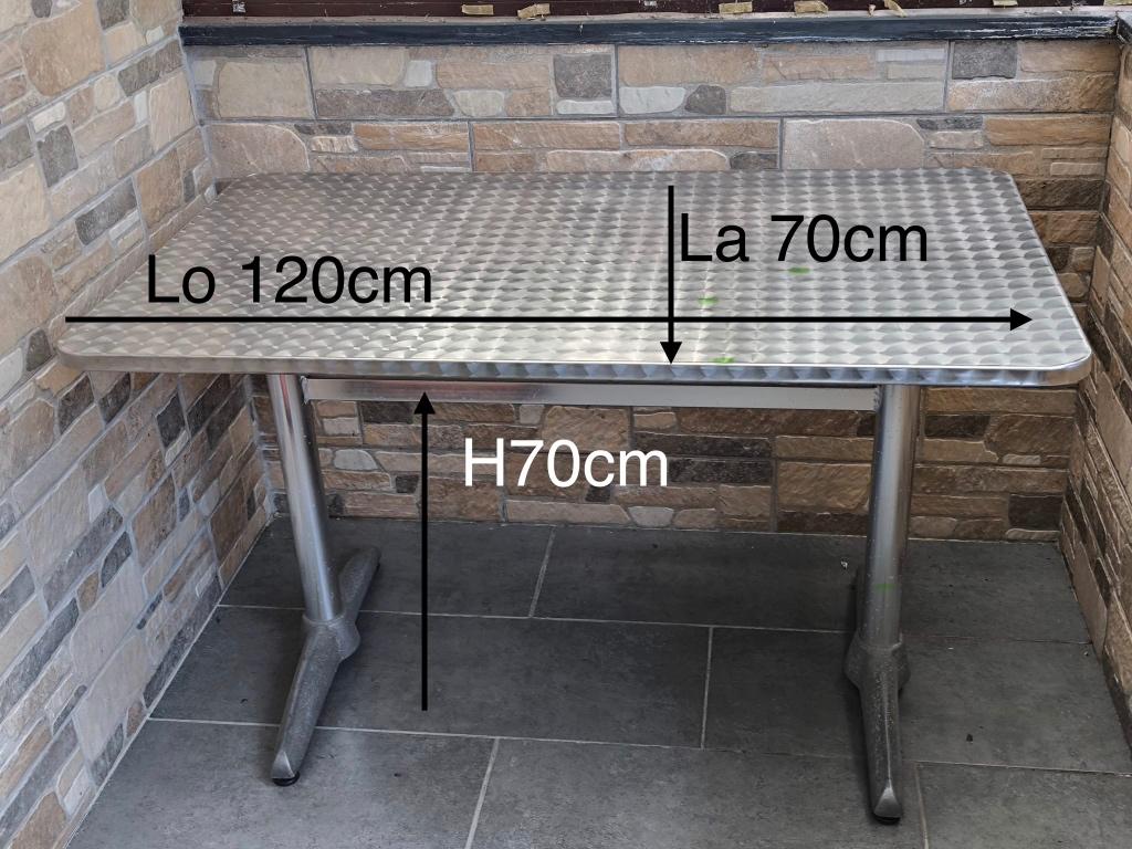 Table pliable pour terrasse, Tuin en Terras, Tuintafels, Ophalen, Gebruikt, Rechthoekig, Metaal