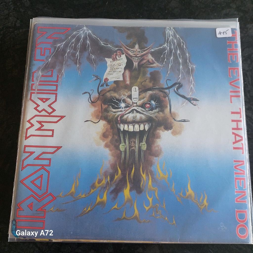 iron maiden the evil that men do, Cd's en Dvd's, Vinyl Singles, Gebruikt, 7 inch, Single, Ophalen of Verzenden