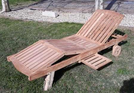 teak ligbed, Tuin en Terras, Ophalen, Verstelbaar