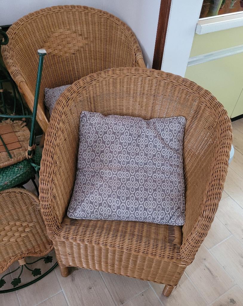 Fauteuil, Enlèvement, Osier ou Rotin