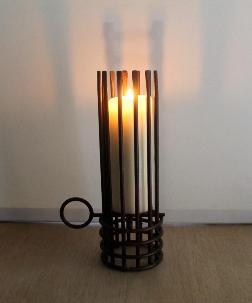 Chandeler/bougeoir en fer forgé, vintage excentrique !, Envoi