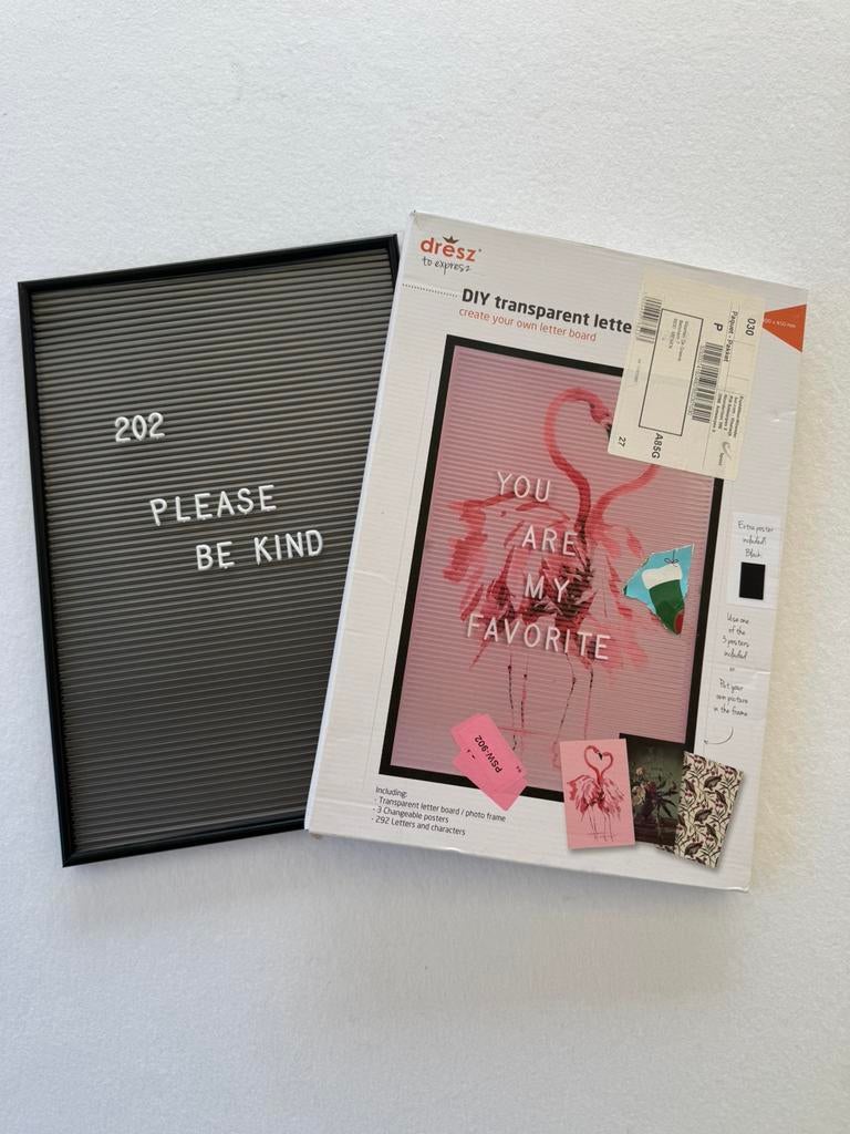 Letterbord, Ophalen, Zo goed als nieuw