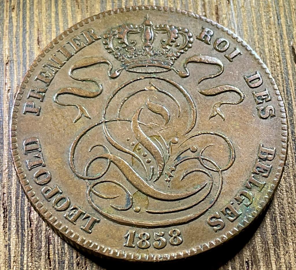 Belgium 5 Cents 1858 Grote S over Kleine S, Verzenden, Overig, Losse munt