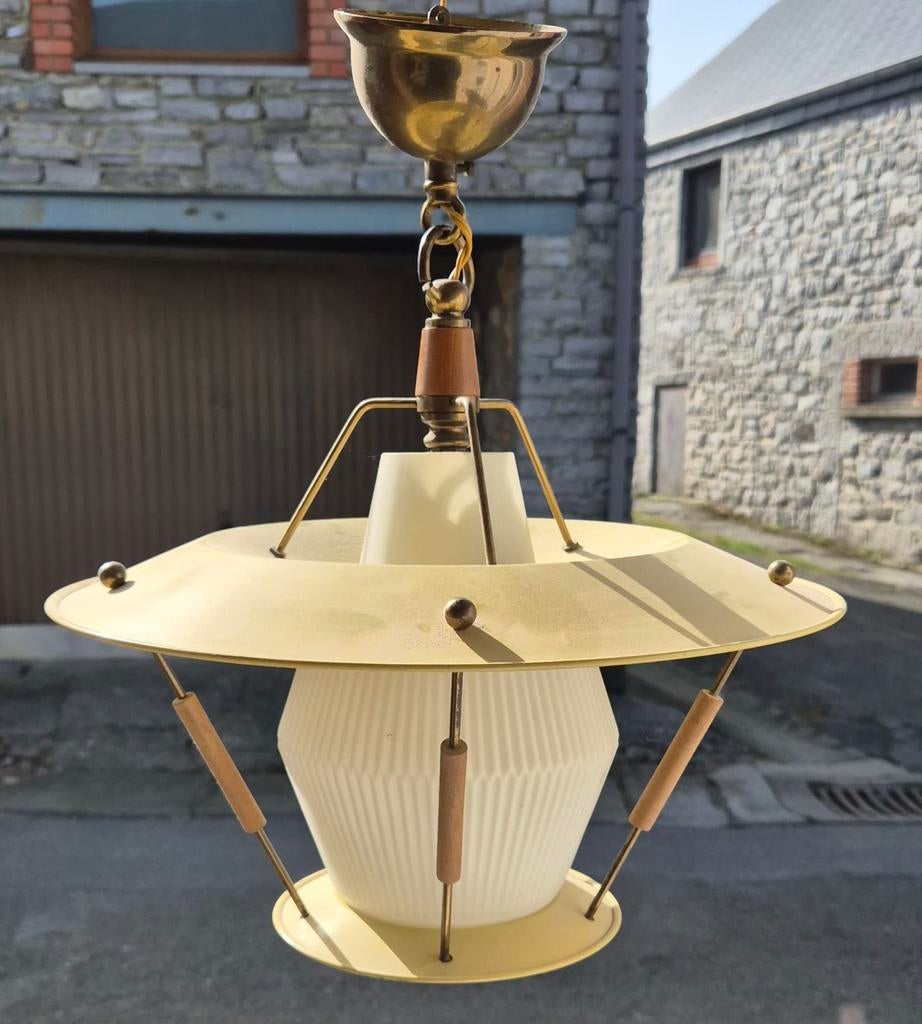 A vendre, Magnifique suspension luminaire vintage année 50/6