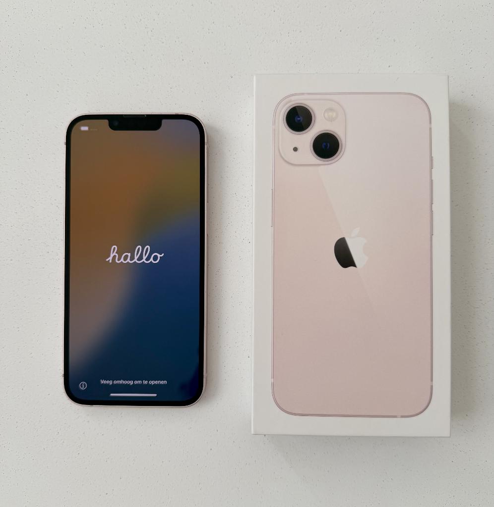 iPhone 13 128GB Pink, nieuwe batterij 100%, doos + facturen, Telecommunicatie, Mobiele telefoons | Apple iPhone, IPhone 13, Ophalen of Verzenden