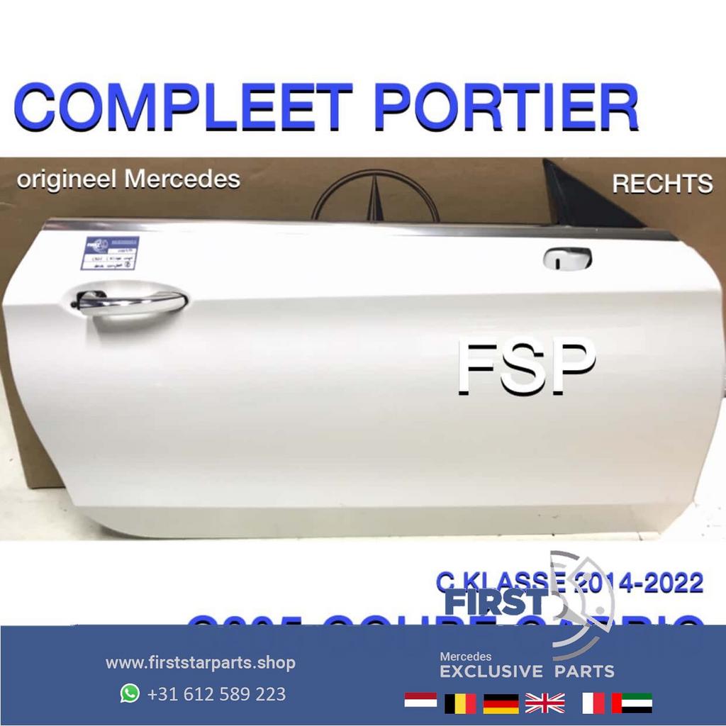 C205 W205 COMPLEET PORTIER WIT RECHTS COUPÉ CABRIO DEUR Merc, Gebruikt, -, Deur, Rechts