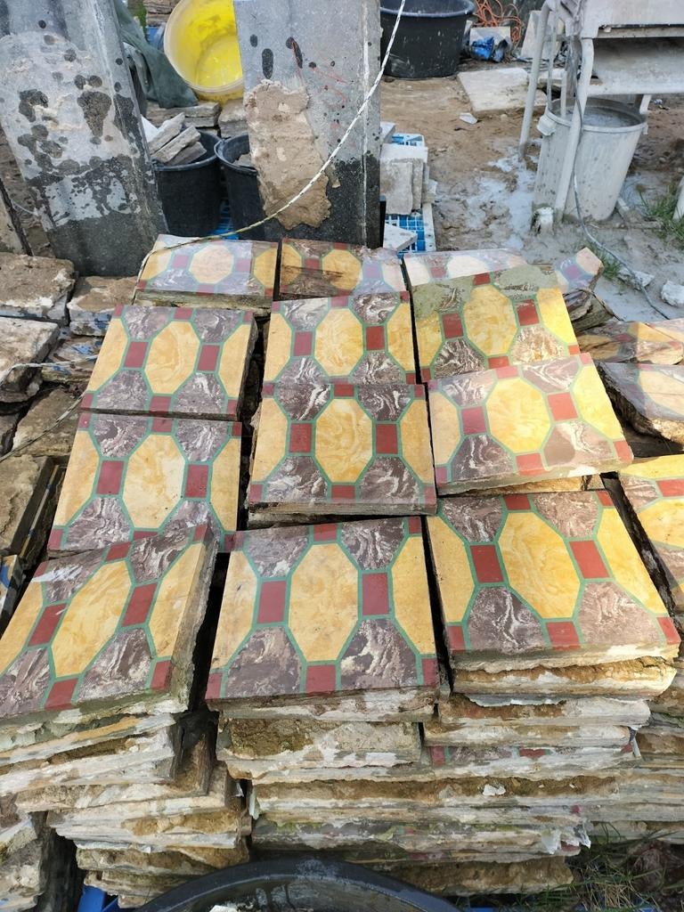 Antieke cement patroon tegels, Ophalen