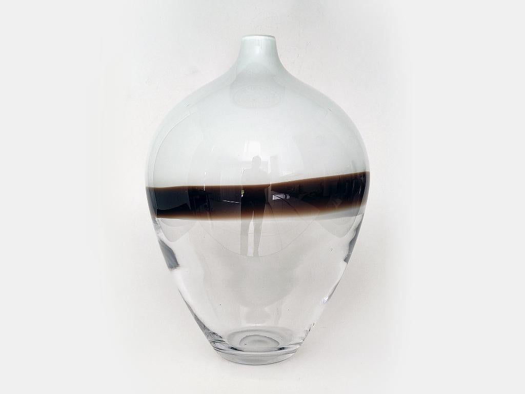 vase design en verre semi-transparent, Maison & Meubles, Moins de 50 cm, Enlèvement ou Envoi, Autres couleurs, Verre