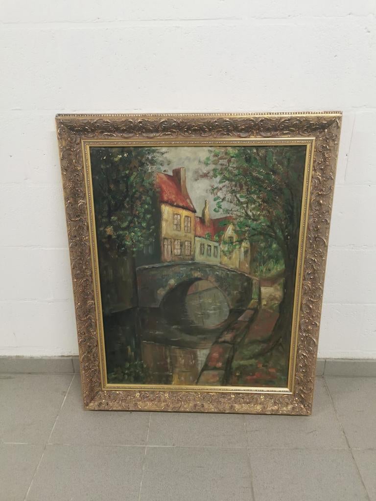 Schilderij EMBO: Brugse rei met bruggetje, Ophalen