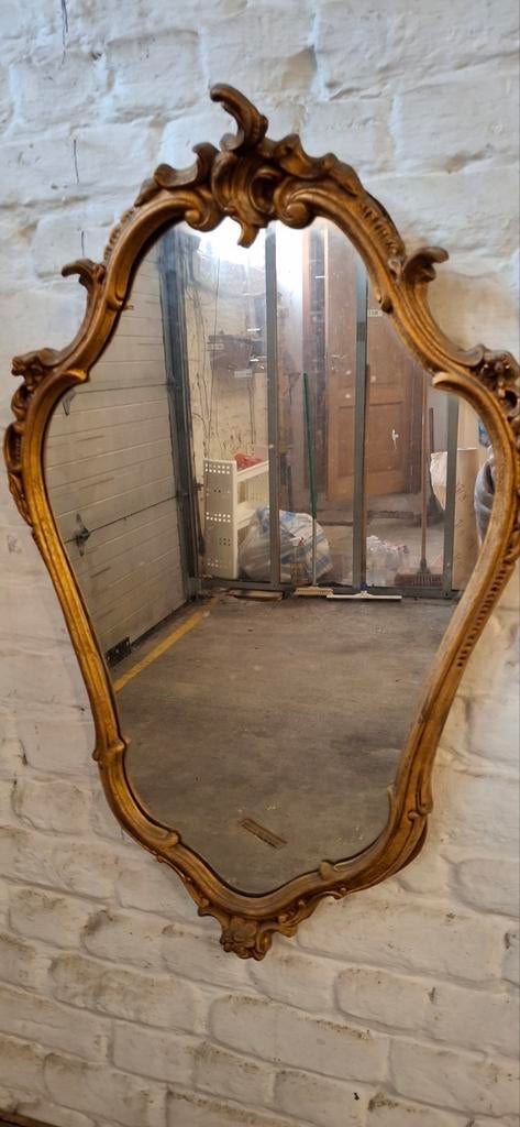 Miroir doré l or fin  ancien année 70