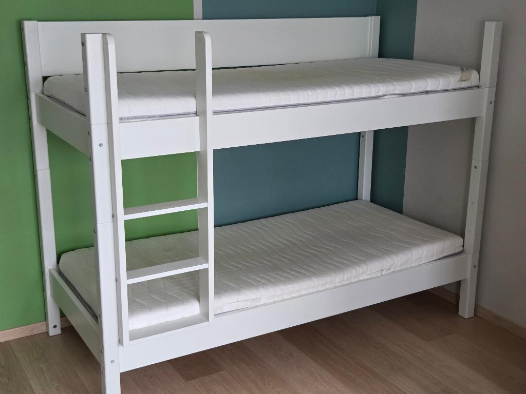Manis-h stapelbed (incl. matrassen) + 2 onderlades/matras, 90 cm, 210 cm, Enlèvement, Utilisé
