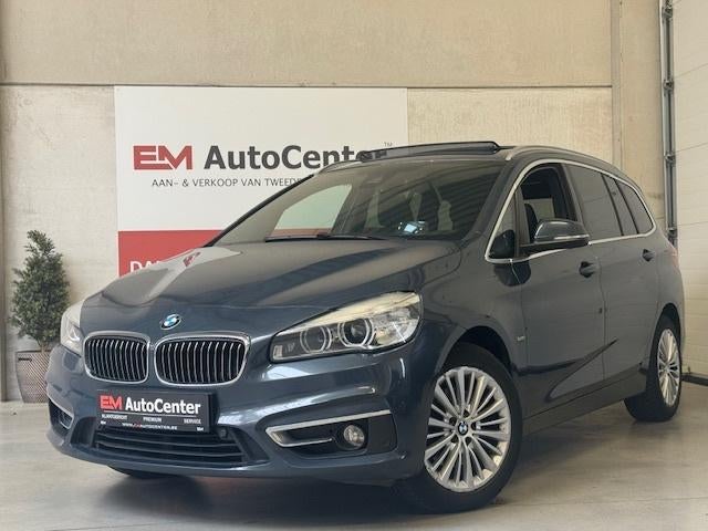 BMW 218 Gran Tourer Automaat-7PL-Pano-CAM-HUD-Keyless-Memory, Auto's, Monovolume, 4 cilinders, Blauw, 7 zetels