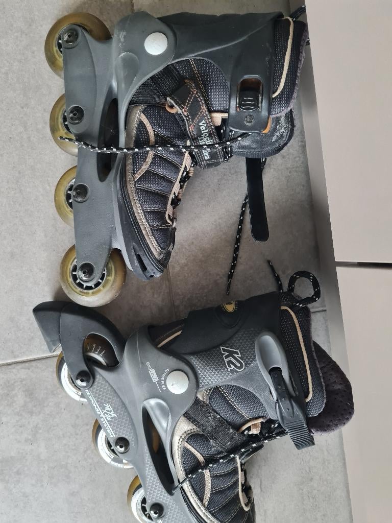 Skeelers zwart, Sport en Fitness, Skeelers, Ophalen, K2, Gebruikt, Inline skates 4 wielen