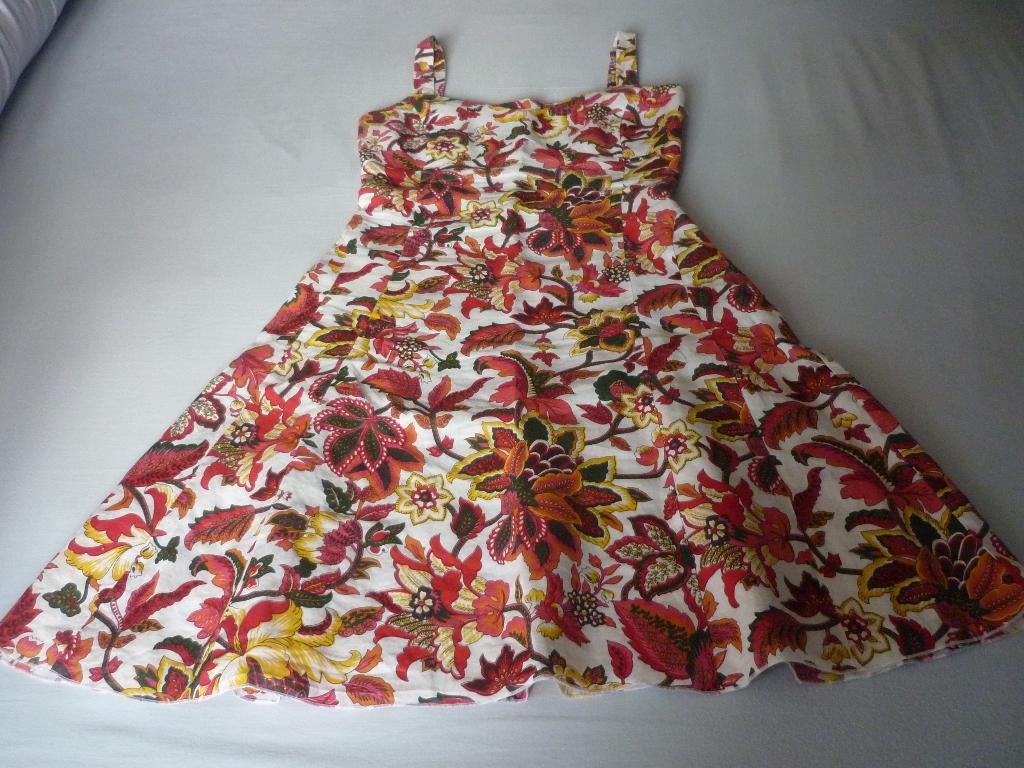 Ramie Gebloemde Zomerjurk Mc Gregor, Kleding | Dames, Mc Gregor, Ophalen of Verzenden, Zo goed als nieuw, Maat 36 (S)