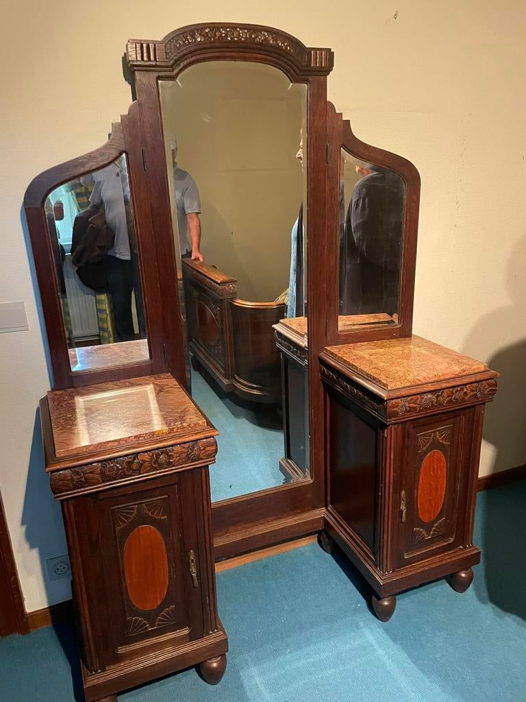 Hall combiné à miroirs anciens avec placards, Enlèvement