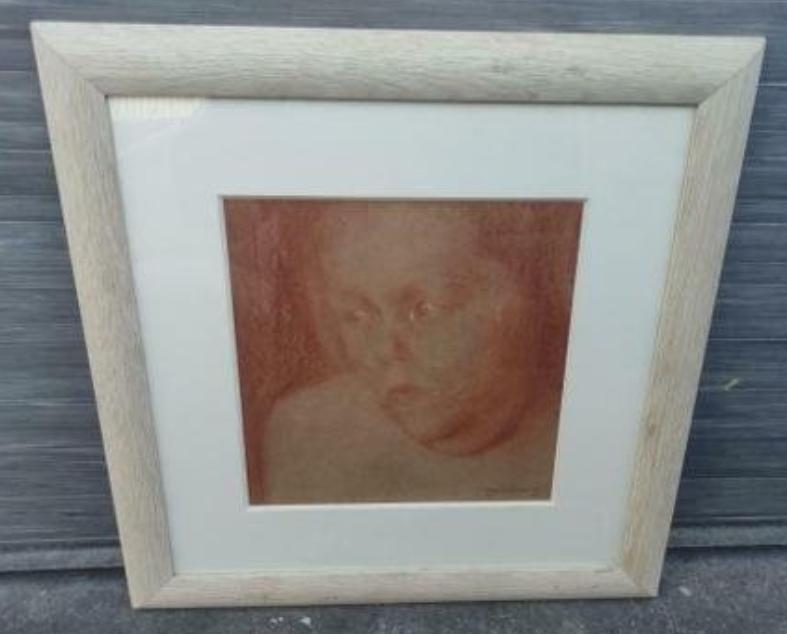 dessin sanguine signe frans depooter 1922, Antiquités & Art, Art | Dessins & Photographie, Enlèvement ou Envoi