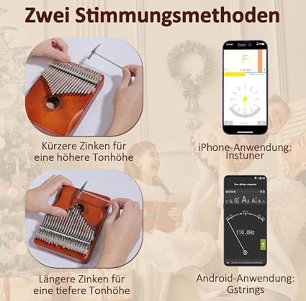 Kalimba 21 clés LIVRAISON RAPIDE ET GRATUITE, Neuf, -, DMTIVMG, -