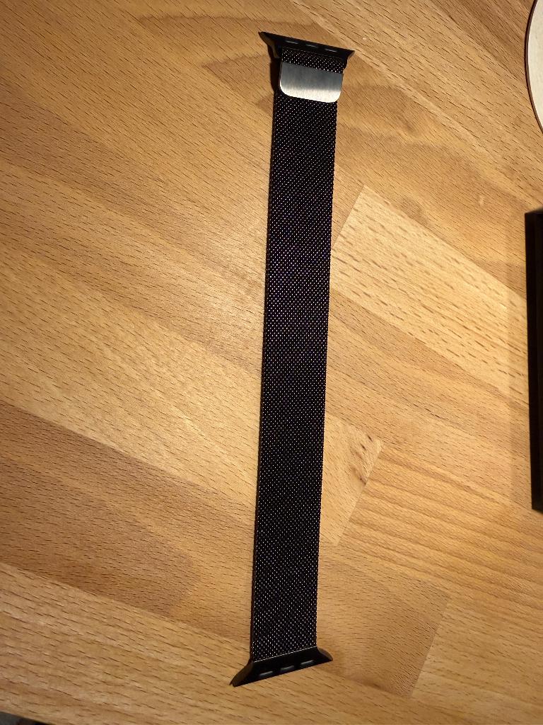 Bracelet milanais ardoise Apple Watch 46mm S/M, Enlèvement ou Envoi, IOS, Comme neuf, Apple