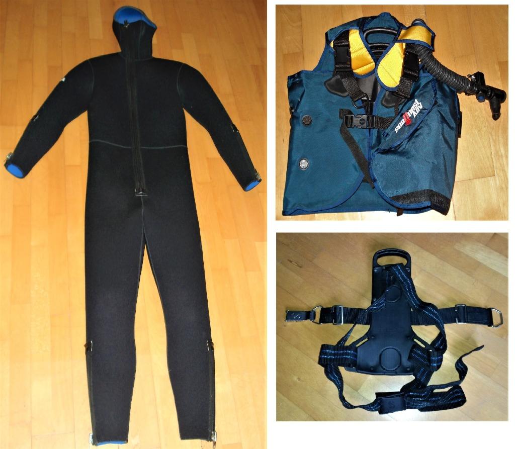 Vintage duikpak & backpack Scubapro / trimvest Seaquest, Watersport en Boten, Duiken, Ophalen, Zo goed als nieuw, Duikpak