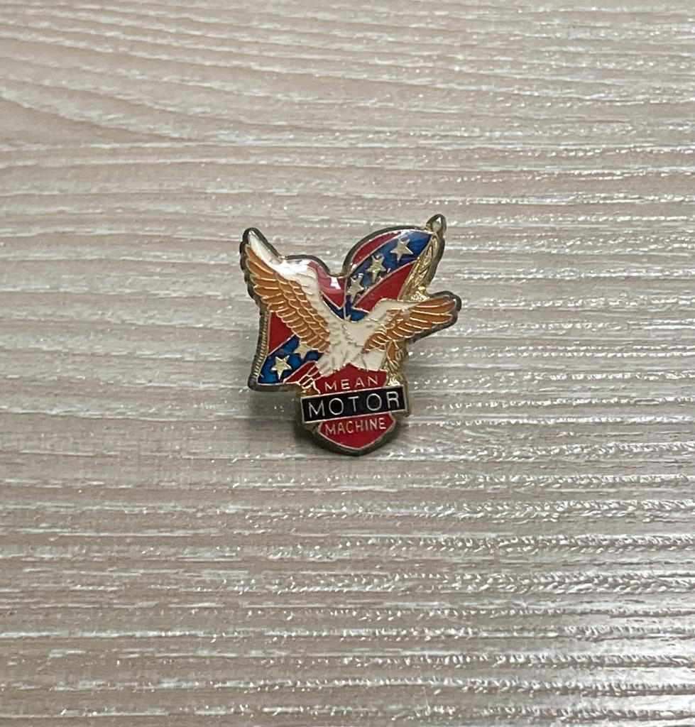 PIN - MEAN MOTOR MACHINE - CONFEDERALE VLAG, Verzenden, Gebruikt, Overige onderwerpen, Speldje of Pin