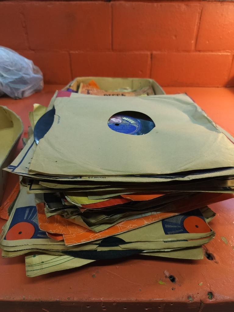 oude platen shellak, Ophalen, Gebruikt