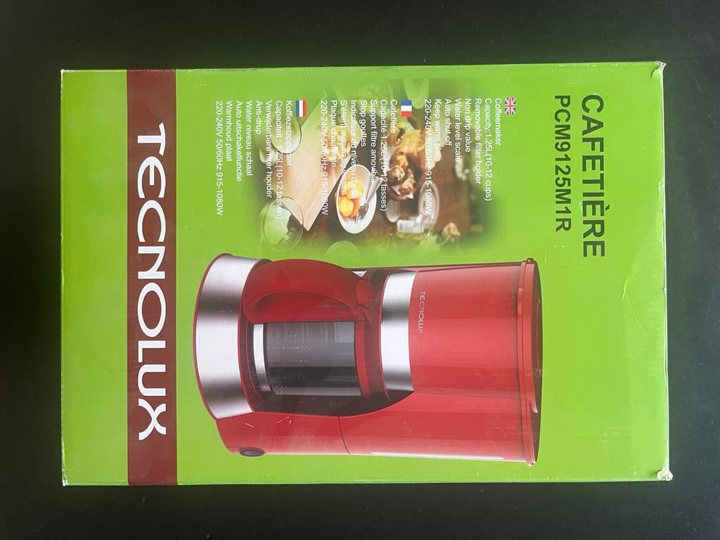 Tecnolux PCM9125M1R, Café moulu, Neuf, 4 à 10 tasses, Enlèvement