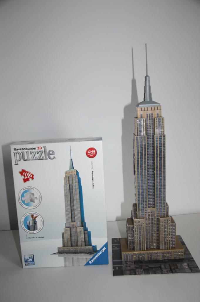 Ravensburger 3d puzzel empire state building new york 216st, Verzenden, Minder dan 500 stukjes, Gebruikt, Rubik's of 3D-puzzel