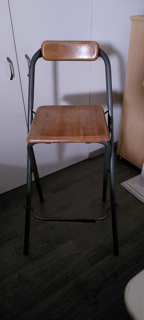 3 vintage barkrukken, Ophalen, Gebruikt, Hout