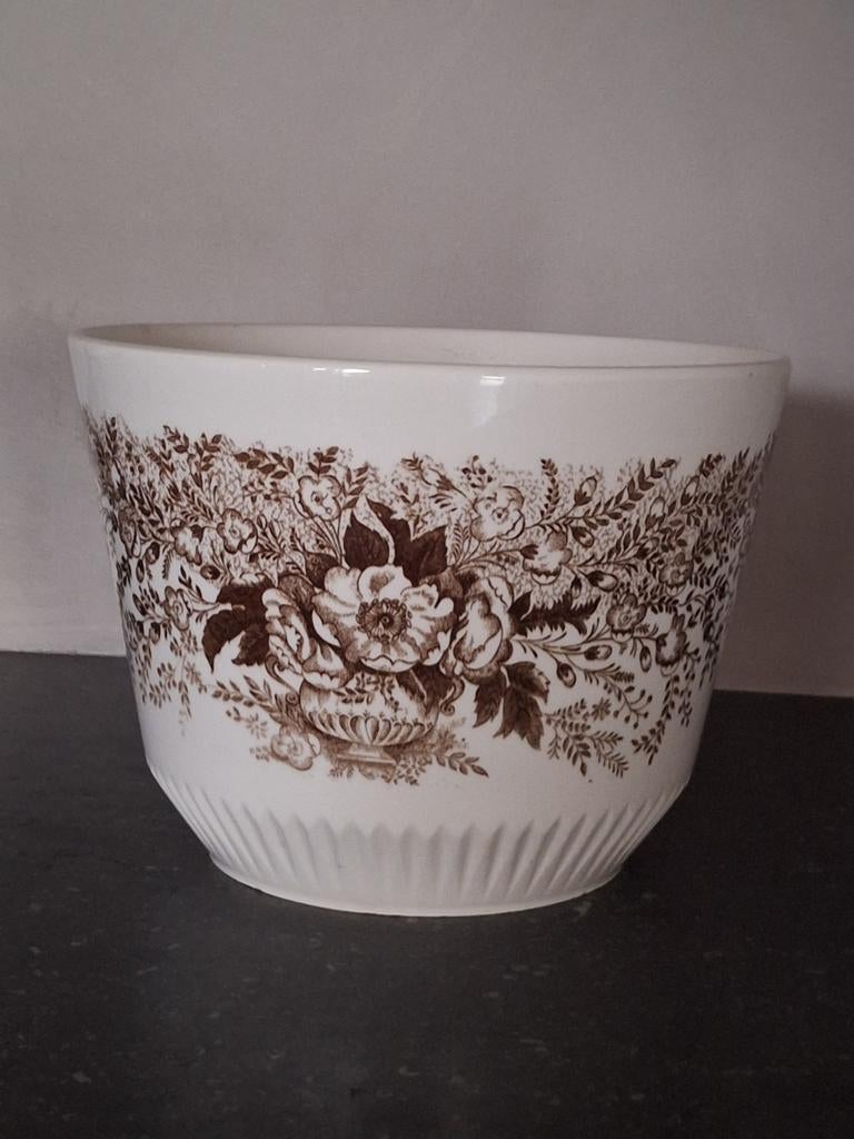 Antieke bloempot" Balmoral ,Royal Sphinx Maastricht", Tuin en Terras, Bloempotten, Ophalen of Verzenden