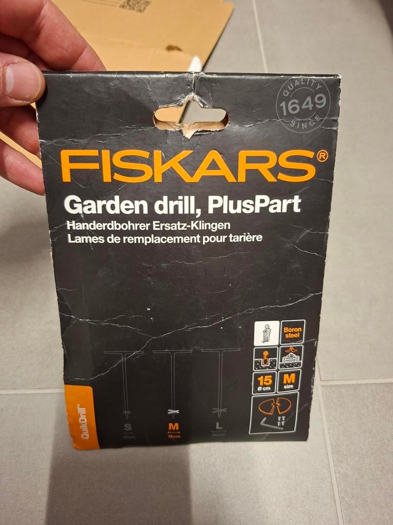 Lames de remplacement pour tarière Quikdrill Fiskars 15cm, Jardin & Terrasse, Outils à main, Enlèvement ou Envoi, Tarière