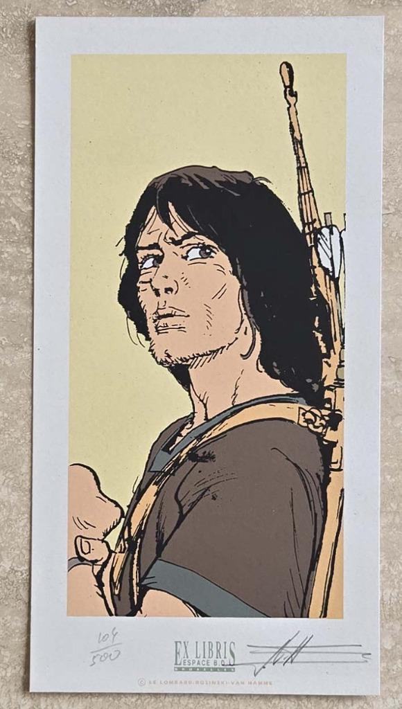 Thorgal ex libris zeefdruk, Boeken, Stripverhalen, Ophalen, Zo goed als nieuw, Rosinski - Van Hamme