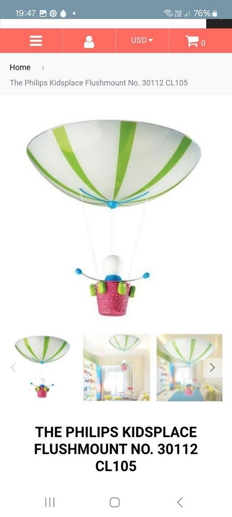 Kinderlamp luchtballon, Ophalen of Verzenden, Zo goed als nieuw, Lamp