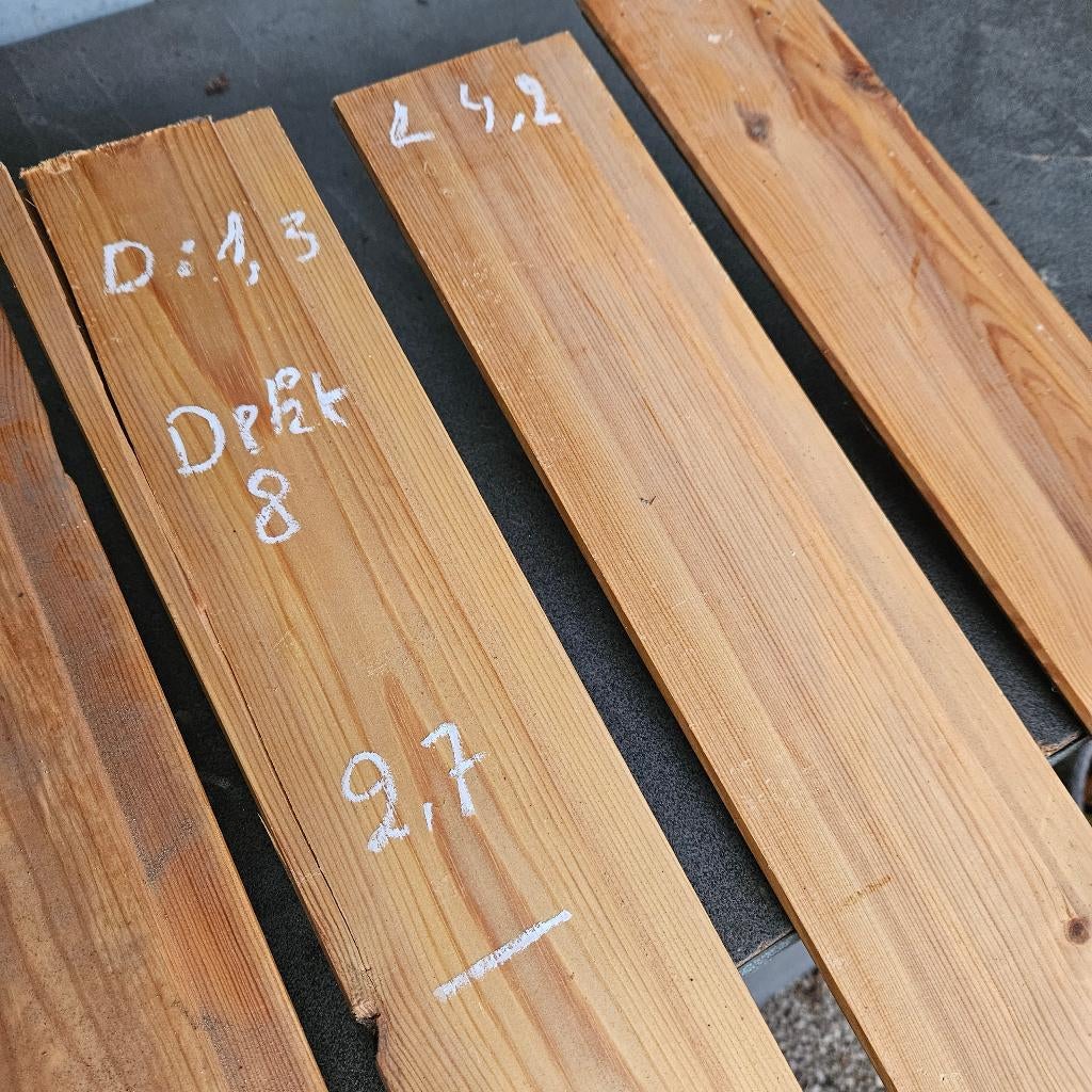 planchetten, Doe-het-zelf en Bouw, Ophalen, Zo goed als nieuw, Vuren, Plank