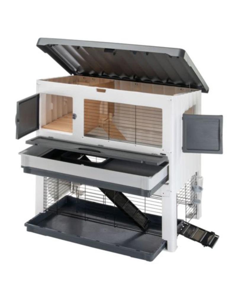 Ferplast kunststof konijnenhok GRAND LODGE 140 plus, Dieren en Toebehoren, 110 cm of meer, Nieuw, Ophalen of Verzenden, 90 cm of meer