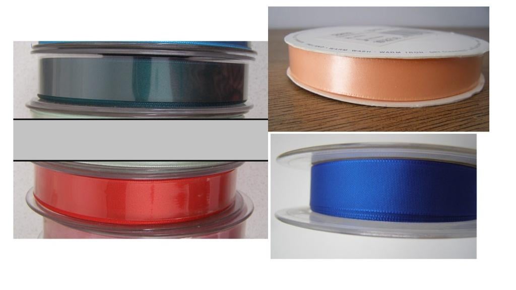 lot de rubans sur un rouleau : double face/taffetas, Enlèvement ou Envoi, Neuf, Ruban, Bande ou Élastique