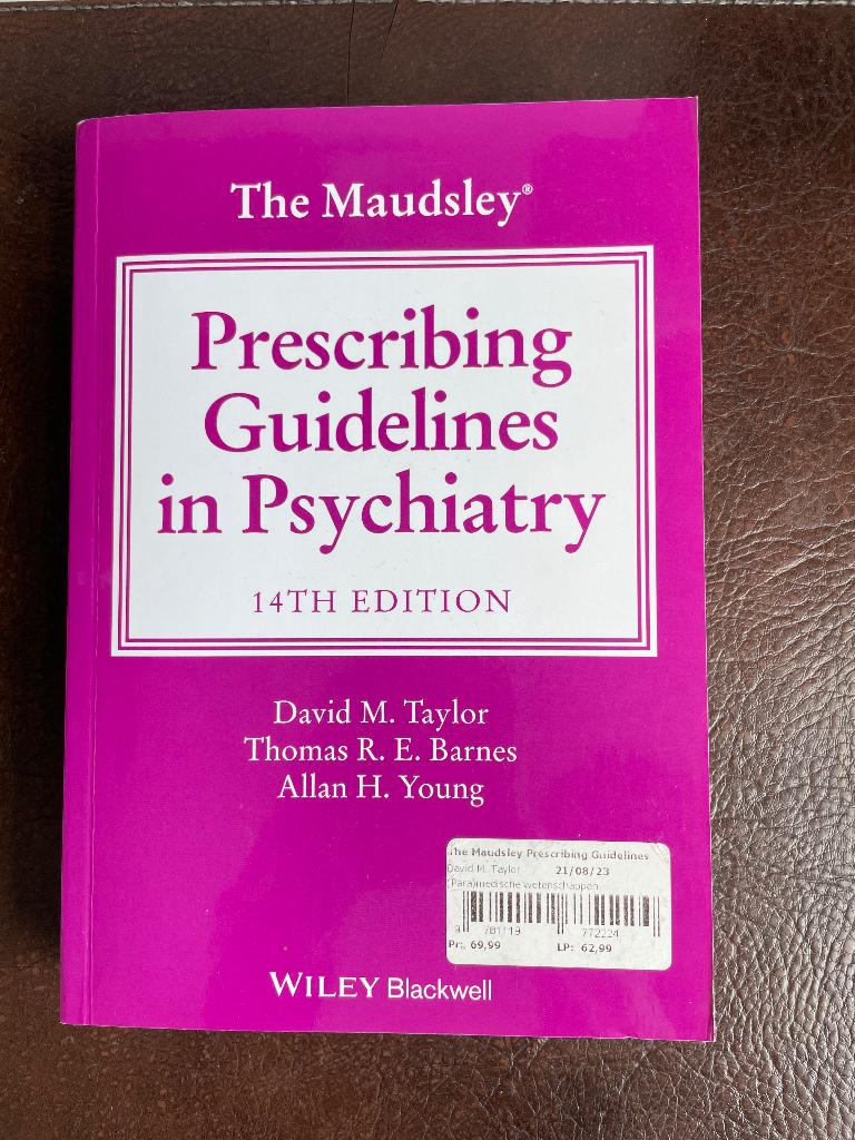 The Maudsley - Prescribing Guidelines in Psychiatry, Livres, Psychologie, Neuf, Enlèvement ou Envoi, Diverse auteurs, Autres sujets/thèmes