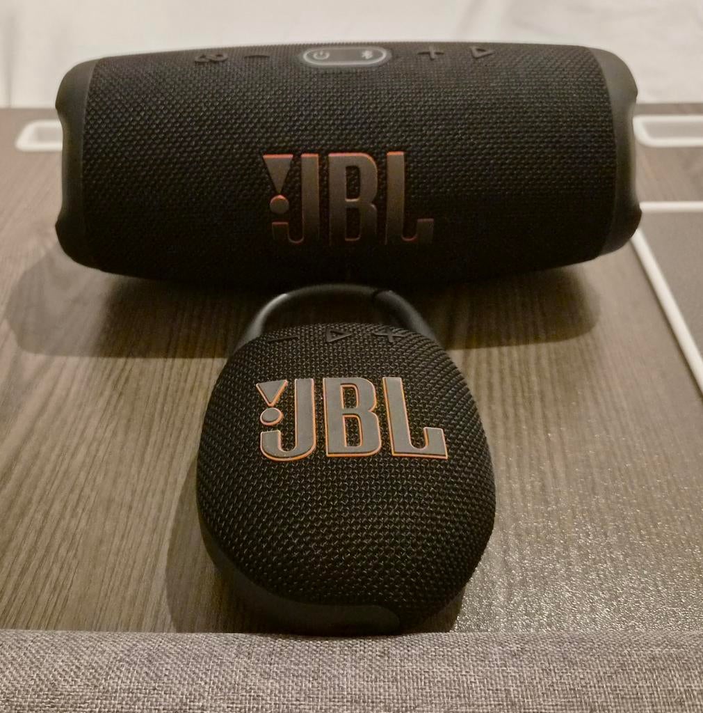 Draagbare luidsprekers JBL Charge 5 en JBL Clip 5, Audio, Tv en Foto, Luidsprekerboxen, Ophalen of Verzenden, Gebruikt, JBL