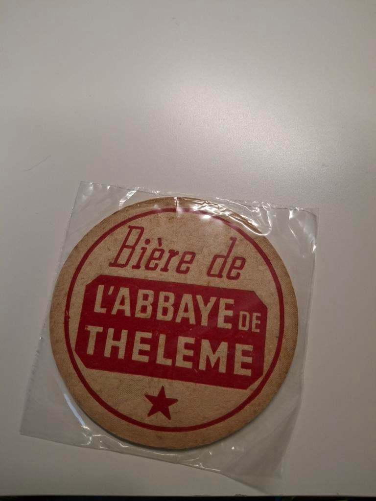 Ancien tapis à bière Abbaye de Thélème, Enlèvement ou Envoi