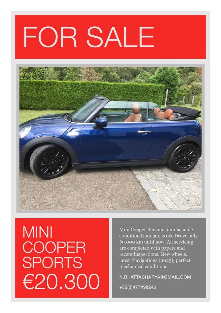 Mini Cooper Sports, Auto's, Mini, Automaat, Achterwielaandrijving, Euro 6, Cabriolet